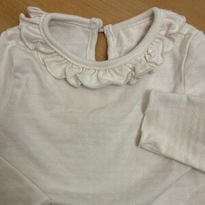 $2 White Ruffled Long Sleeve Baby Onesie